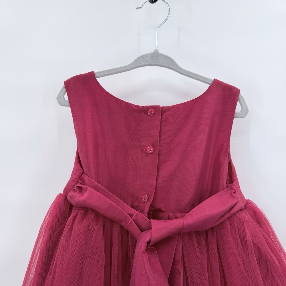 Girls Holiday Party Dress Red Tulle Satin Heirlooms Polly Flinders Girls 5T Xmas - Picture 4 of 12